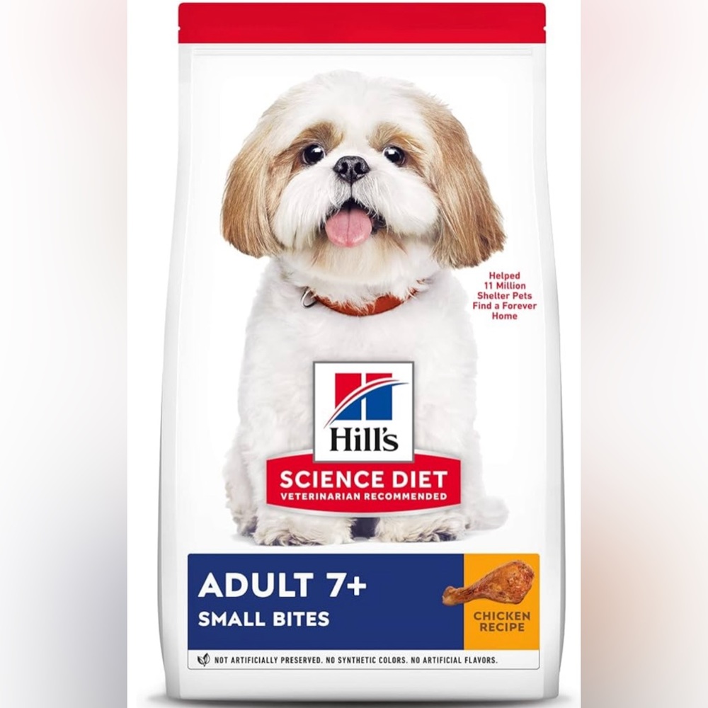 Never opened Hills Science Diet 15LB bag. Small Bites Chicken Meal, Barley Brown